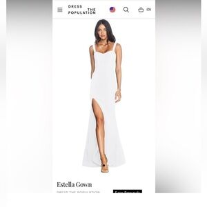 DRESS THE POPULATION Estella Gown NWT